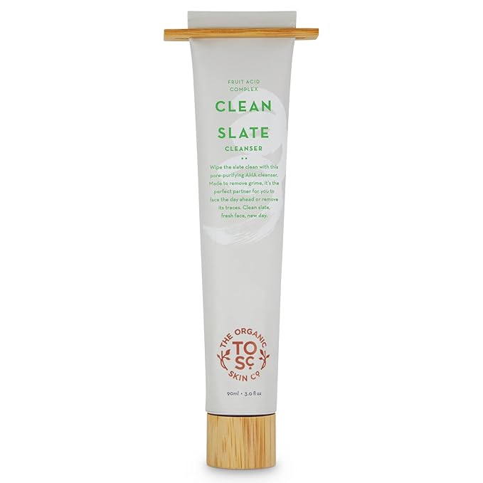 Facial Wash | Clean Slate by The Organic Skin Co. | Face Wash for Women and Men | Face Care | Exfoliating Face Wash with AHA | Gentle Face Cleanser for Acne Treatment | Natural Face Wash and Face Exfoliator | 3 Fl Oz