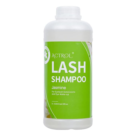 Eyelash Extension Cleanser Jasmine 1L Natural Lash Extension Shampoo Professional Eyelid Foaming Cleanser Paraben & Sulfate Free Non-lrritating with Salon and Home Care