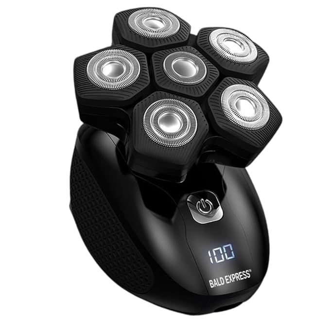 The Bald Express Electric Head Shavers for Bald Men - The Bald Brothers - 5 in 1 Mens Cordless Grooming Kit | Electric Shaving for Bald Men | USB Charge | Skull Shavers