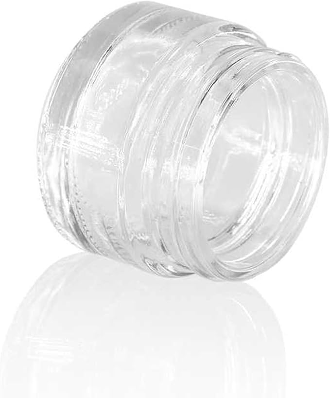 90 Pack 5ml Glass Lip Balm Containers, Small Empty Cosmetic Sample Jars with Lids, Refillable Clear Airtight Glass Jars for Skincare, Lotion, Cream, Wax, Travelling, Retail Store