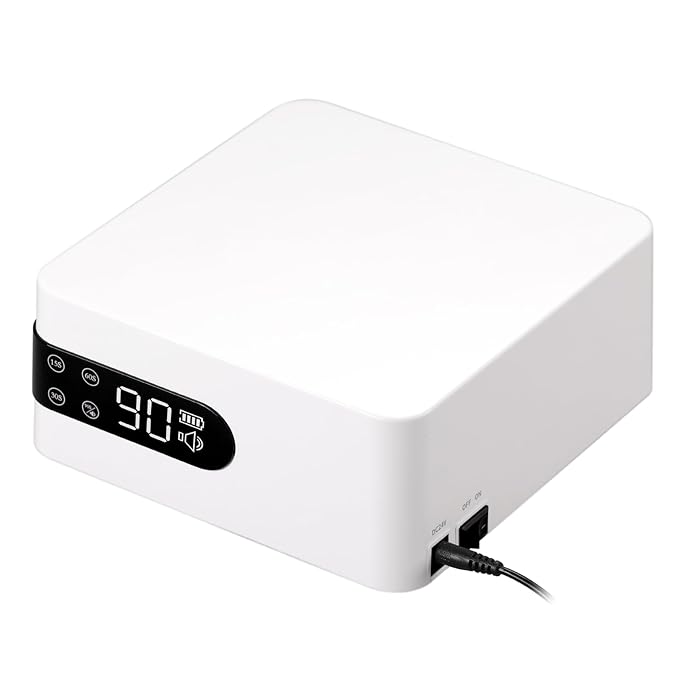 UV LED 96W Nail Lamp Professional Nail Dryer Sparkly Gel Polish Light with 4 Timer Setting LCD Display Quick Dry Curing Lamp with Display Auto Sensor for Salon & Home White