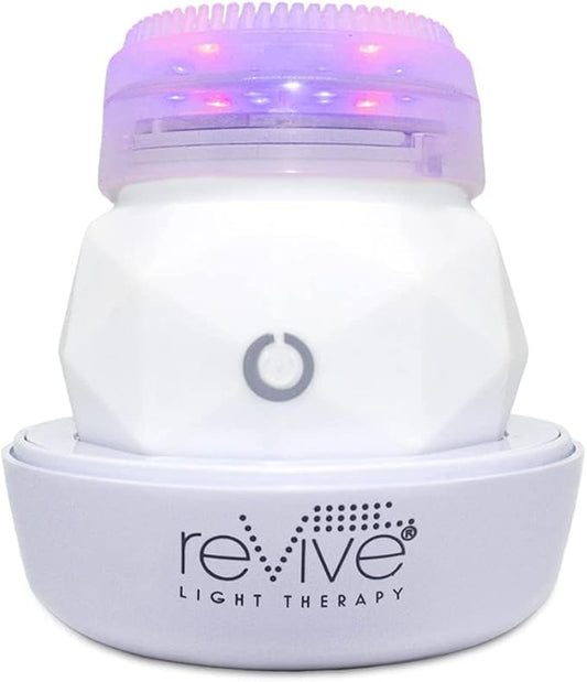 reVive Light Therapy - Mini Soniqué LED Light Therapy Anti-Acne Sonic Facial Cleansing Brush, Reduces Appearance of Acne & Wrinkles, Travel Friendly