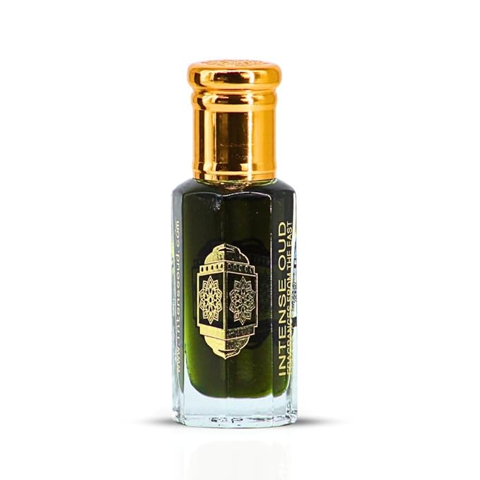 INTENSE OUD Jannet El Firdaus Arabian Perfume Oil for Men & Women, Long Lasting Alcohol-Free Concentrated Fragrance, 12ml (0.40 oz) in Black Gift Box, Jasmine & Rose Notes