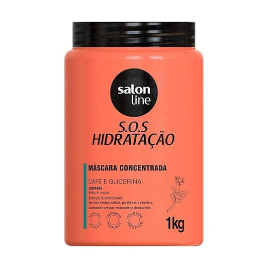 Salon Line Linha Tratamento (SOS Hidratacao) - Mascara Cachos e Crespos Liberada - 1000 Gr - (Freedom Curls & Curly Moisturizing Mascara Net 35.27 Oz)