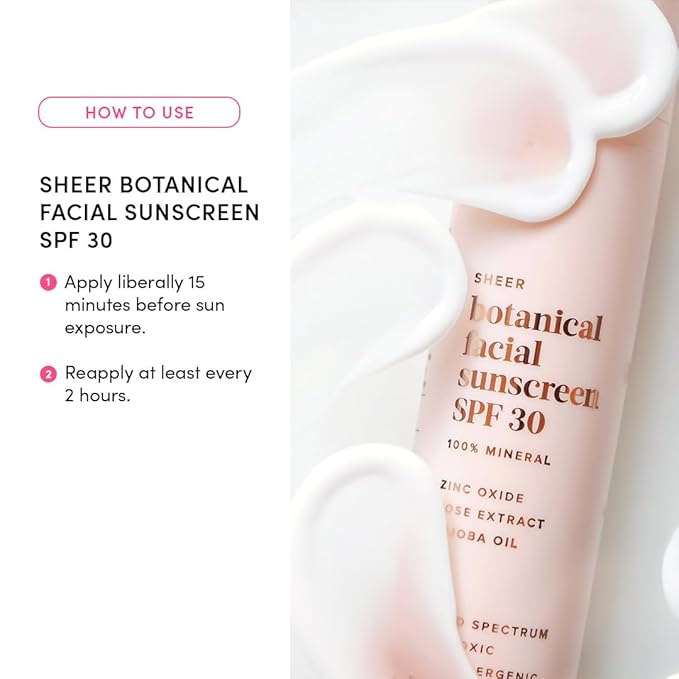 Evereden Sheer Botanical Face Sunscreen SPF 30 1.7 fl oz. | 100% Non-Nano Mineral Sunscreen Face Formula with Zinc Oxide | Soothing & Nourishing | Clean & Non-Comedogenic | FSA Eligible