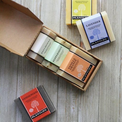 Plantlife Vanilla Orange 3-Pack Bar Soap - Moisturizing and Soothing Soap for Your Skin - Hand Crafted Using Plant-Based Ingredients - Made in California 4 oz Bar
