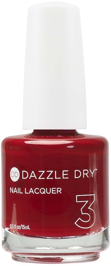 Dazzle Dry Nail Lacquer (Step 3) - C.E.O. - A deep wine red full coverage cream. (0.5 fl oz)