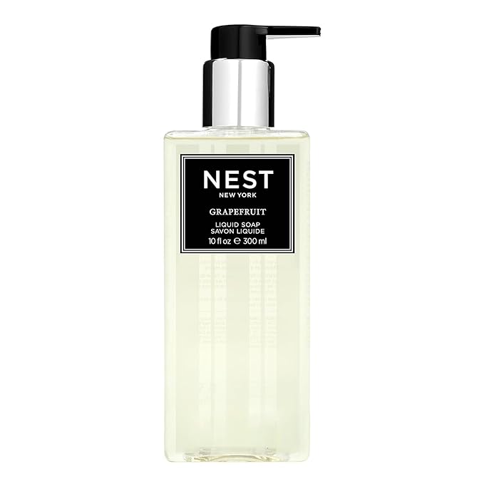 NEST New York Liquid Soap, Grapefruit - 10 fl oz - Cleanses & Nourishes Skin - Approx. 300 Pumps Per Bottle - Gluten Free & Cruelty Free