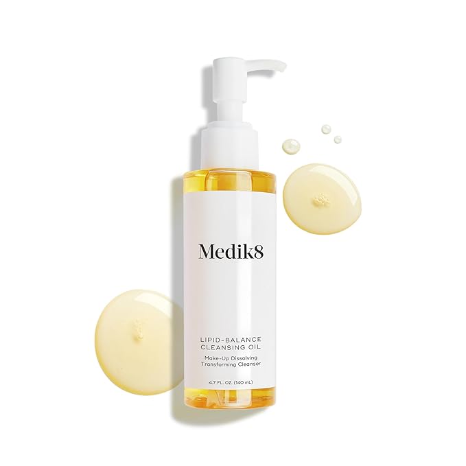 Medik8 Lipid-Balance Cleansing Oil - Oil Based Facial Cleanser - Reveals Radiant Complexion without Stripping Vital Moisture - 4.7 oz