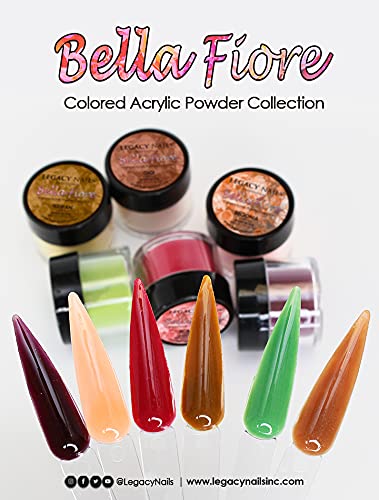 Legacy Nails Professional COLLECTION Acrylic Powder Kit 6 Colors Nail Art Set for Manicure DIY for Dip & Acrylic Nail Extensions (BELLA FIORE COLLECTION)