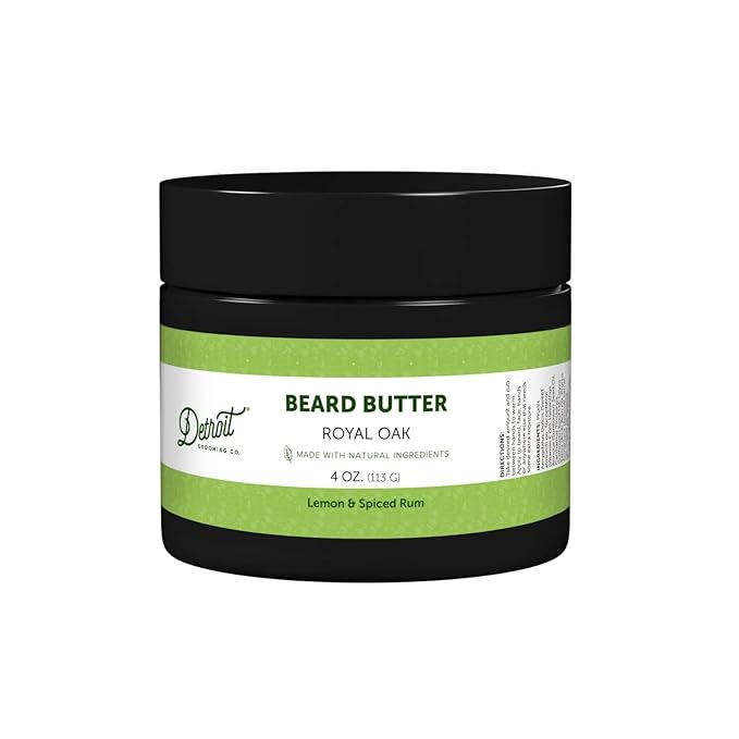 Detroit Grooming Co. Beard Butter for Men | Softens, Thickens & Hydrates with Safflower Oil & Shea Butter | Royal Oak Scent, 4oz