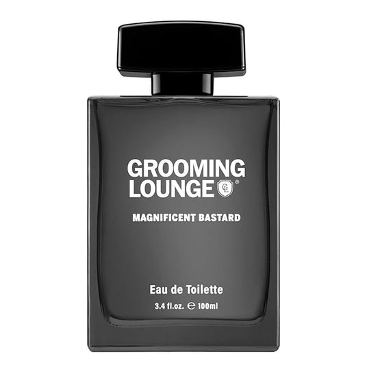 Grooming Lounge Magnificent Bastard by Grooming Lounge-Fragrance for Men-Opens with Bergamot and Grapefruit Notes-Blended with Notes of Elimin and Pink Pepper-For Intelligent and Strong Men-3.4 oz