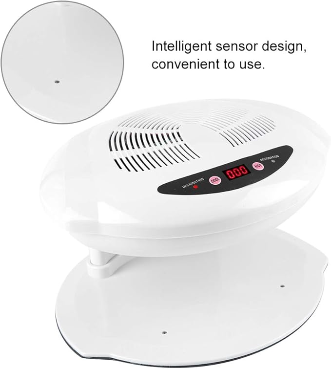 Nail Dryer Hot & Cold Air Nail Dryer Warm-Cool Nail Polis Drying Fan Manicure Tool White UV Gel Nail Lamp for Fingernail & Toenail Gels Based Polishes US Plug 110v