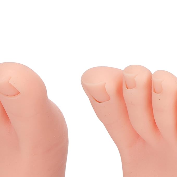 1 Pair Silicone Practice Foot, Nail Practice Training Fake Half Foot Model, Fake Foot Mode for Acrylic Nails Art Training Display Practice (Light Skin Color)