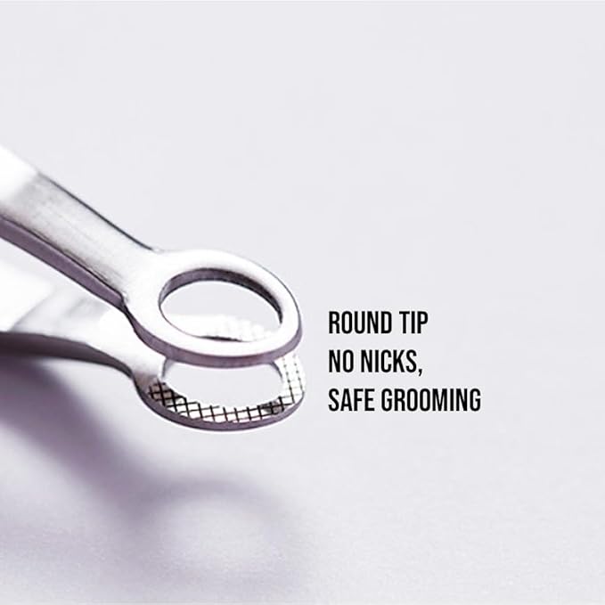 [Premium Hand-Made] Tweezers for women facial hair - Round tip Tweezers, Eyebrow Tweezers, 304 Surgical-grade Stainless Steel for Safety, Precision tweezers, Facial Hair Tweezers for Men & Women