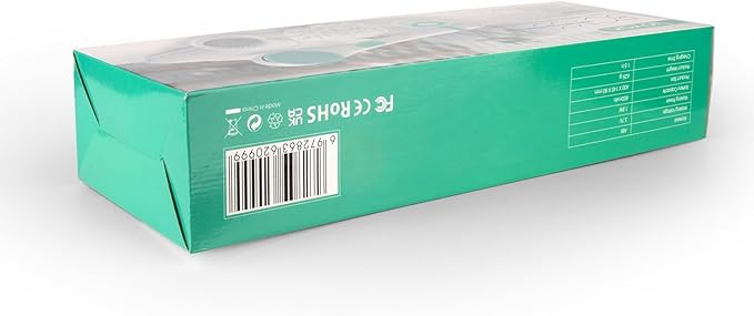 VOYOR Electric Body Brush Back Scrubber for Shower Rechargeable Exfoliating Bath Brush Powered Shower Brush with Non-Slip Long Handle Deep Cleansing, Exfoliation, Massaging Spin Brush BC100 (Blue)