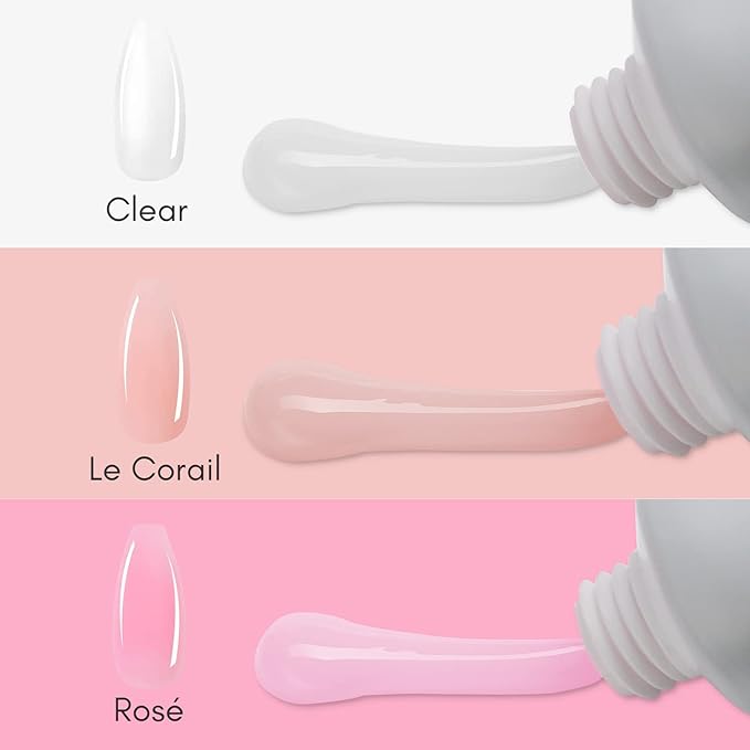 Makartt Poly Nail Gel Kit with UV LED Lamp: Clear Pink Neutral Colors, Multifunctional Builder for Extension strengthener, with Slip Solution, Dual Forms, Base Top Coat, Brush All in One Starter Set