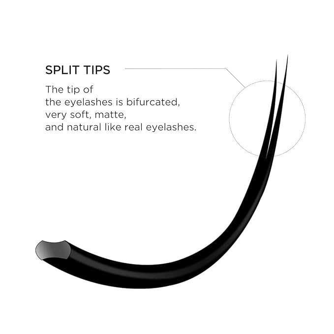 BEYELIAN Flat Eyelash Extension, Ellipse Lash Extensions 0.15 D Curl 11mm 16 Rows Matte Black Eyelash Extension Supplies Classic Lash Extensions Individual Eyelashes Salon Use