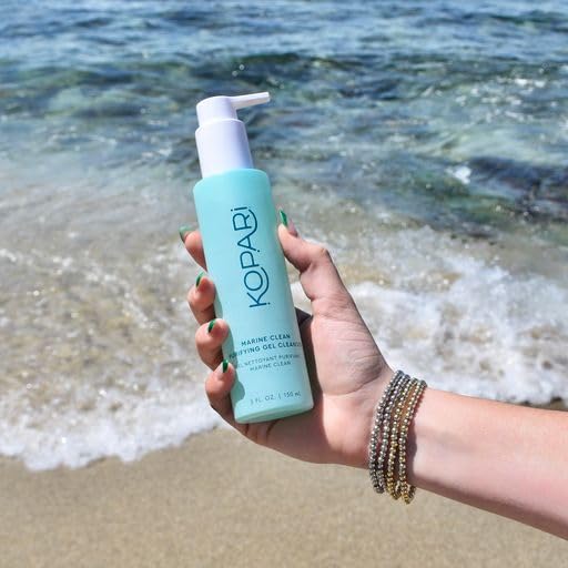 Kopari Marine Clean Purifying Gel Cleanser, Infused with Amino Acids & Vitamin B5, Dual-Action Gel-to-Foam Cleanser, Gentle and Nourishing, 5 oz