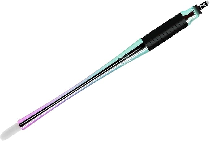 M PACK OF 10 Mellie's Signature Microblading Disposable Pen - Sterilized Blade - Comfortable Rubber Grip With Pigment Sponge (U18 NANO .15mm, Multi Color)