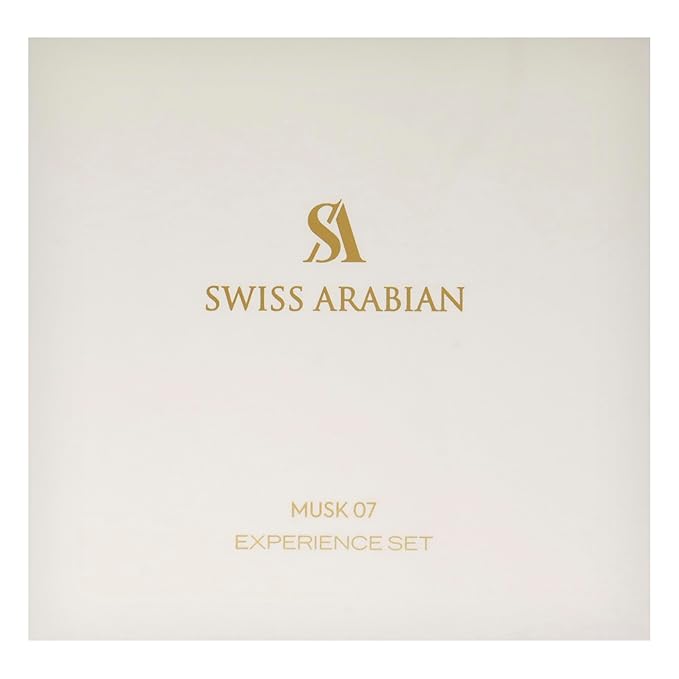 Swiss Arabian Musk 01 Giftset - Arabian Perfumes for Women and Men - Long Lasting Perfume - Fruity, Floral, Musk Perfume - 3 Bottles with Case - 4 pc