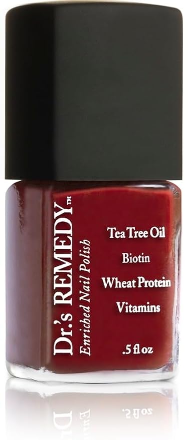 Dr's Remedy 4 Pack Nail Polish Treatment, Smart Start Kit, Non Toxic and Organic All Natural Enriched Nail Strengthener - RADIANT Remover/BASIC Base Coat/CALMING Clear/REMEDY Red with BONUS Jute Bag