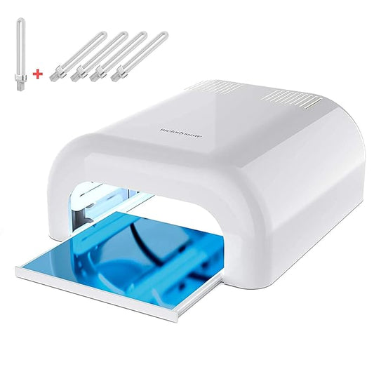 MelodySusie 36W Nail Lamp for Resin, Pro04 Professional Gel Nail Polish Curing Lamp with 3 Timer Setting, Sliding Tray for Manicure Pedicure,Great for Resin,White