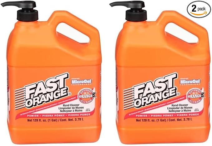Fast Orange Permatex 25219 Pumice Lotion Hand Cleaner with Pump, 1 Gallon (Pack of 2)