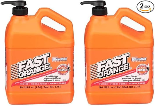 Fast Orange Permatex 25219 Pumice Lotion Hand Cleaner with Pump, 1 Gallon (Pack of 2)