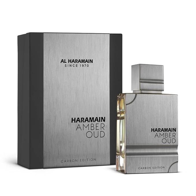 Al Haramain Amber Oud Carbon Edition Eau De Parfum Spray 60ml (2.0 oz) - Long-Lasting Men’s Cologne, Woody Aromatic Arabian Perfume with Premium Arabic Fragrance for Men