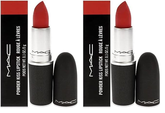 MAC Powder Kiss Lipstick - Lasting Passion Lipstick Women 0.1 oz (Pack of 2)