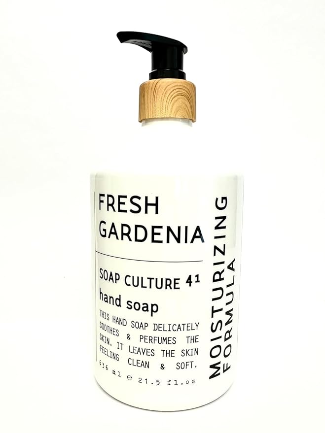 Soap Culture Hand Soap Collection, Gift Set of 4 x 21.5 oz bottles, Fresh Gardenia, Lemon Verbena, Lavender Rose, and Sweet Orange