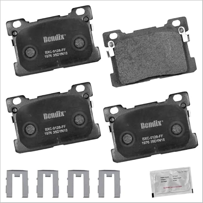 Bendix Priority1 CFC1976 Ceramic Rear Brake Pads for Genesis G90 2018-2017