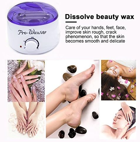 Portable Electric Wax Warmer Kit for Total Body Hair Removal - Melting Pot Hot Wax Heater with Accessories for Facial, Bikini, Armpit Waxing at Home for All Genders