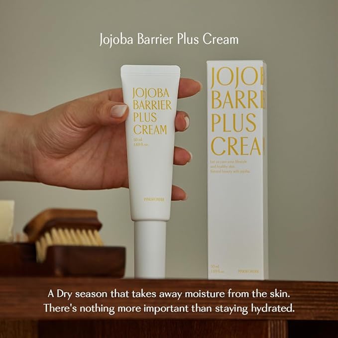 Jojoba Berrier Plus Cream 1.69oz(50ml), 24HR Long Lasting Moisturizier Face Cream, Jojoba Oil and Hyaluronic Acid for Dry Skin, Korean Skin Care