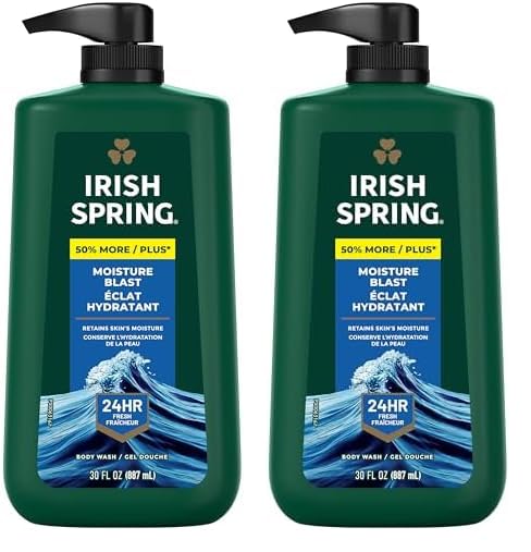 Irish Spring Moisture Blast Body Wash, 30 Oz Pump (Pack of 2)