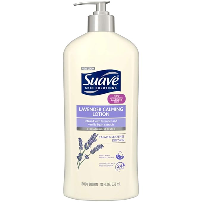 Suave Skin Lotion 18 Ounce Pump Lavender Vanilla 18 Ounce Pump (532ml) (6 Pack)