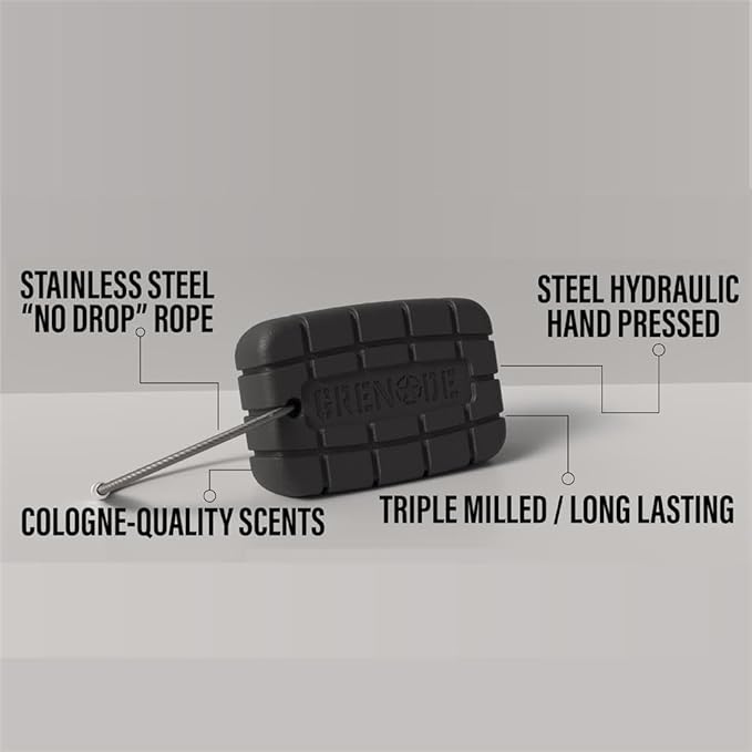 ONE MAN ARMY Napalm Bar Soap for Men by Grenade Grooming, Body and Face Natural Cleanser, Fresh Masculine Scent, Gift for Armed Forces and Military Enthusiasts, American Made