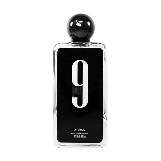 Afnan 9 Pm Eau De Parfum Spray for Men, 3.4 Ounce