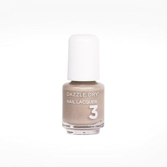 Dazzle Dry Nail Mini Lacquer (Step 3) - Broadway Beige - A cool and medium greige with purple undertones. Full coverage cream. (0.17 fl oz / 5 Manicures)