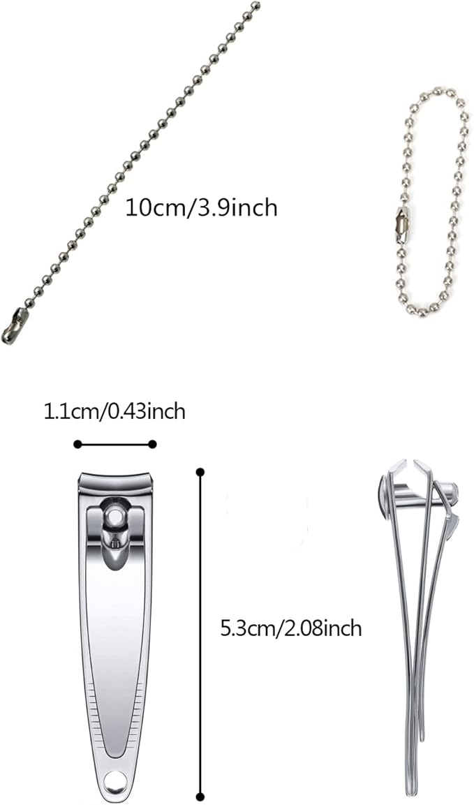 270pcs Nail Clippers Bulk, Ladulpez 135 Pcs Fingernail Toenail Clippers with 135 Pcs Keychain Set Stainless Steel Sturdy Nail Clipper Cutter Set for Men and Women