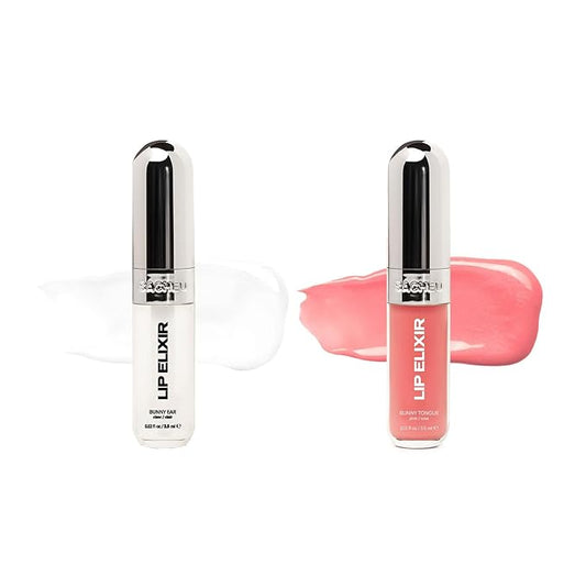 Sacheu Lip Elixir Nourishing and Hydrating Lipgloss — Moisturizing Plumping Lip Gloss Enriched with Collagen, Non-Sticky Lip Color Smooth High-Shine Finish, Vegan & Cruelty-Free, Clear & Sheer Pink
