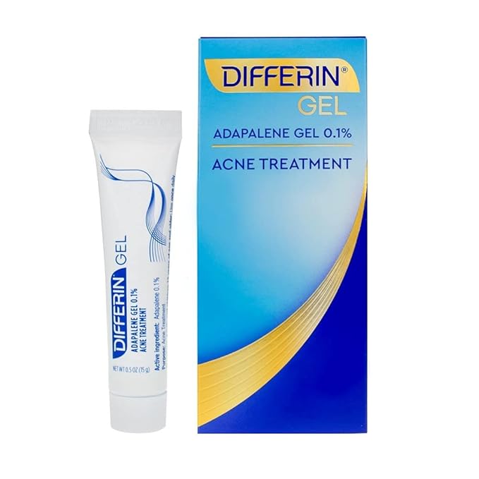 Differin Adapalene Gel 0.1% Acne Treatment, 0.5 Ounces each (Value Pack of 3)