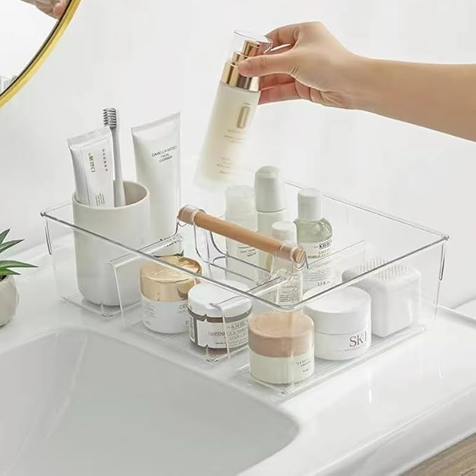 RS ONE IWH Multifunctional Storage Box | Perfect Storage Organization cosmetic box holder, suitable for kitchen,countertop dressing table and bathroom table storage