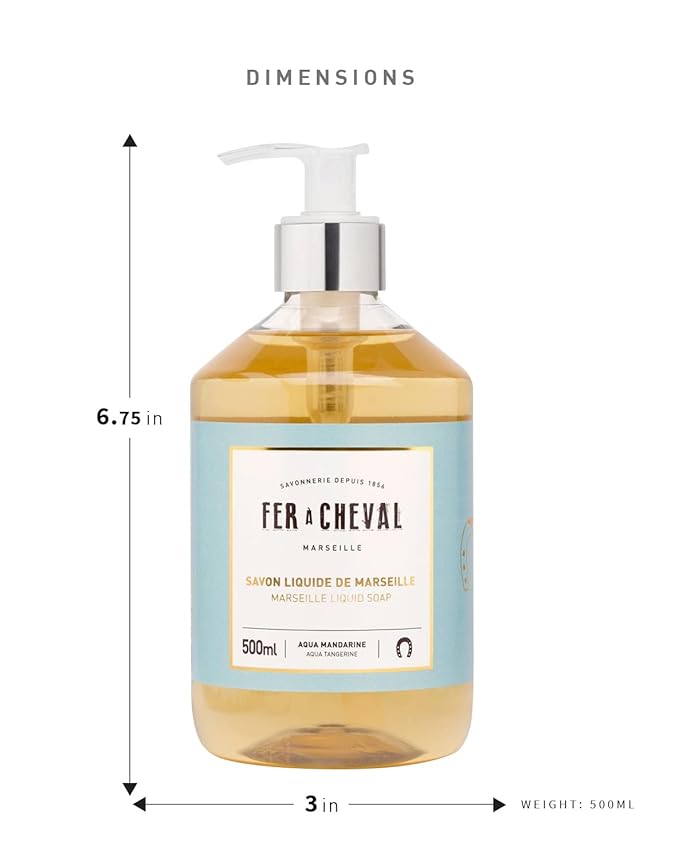 Fer a Cheval Marseille Liquid Soap - Aqua Tangerine (500 ml)