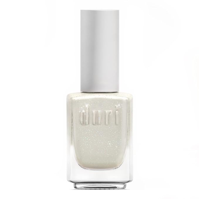 duri Nail Polish, 758 The Struggle Is Real, Pearlescent Shade of White, Full Coverage, Shiny Finish, Fast Drying, Long Lasting, Stylish, 0.45 Fl Oz