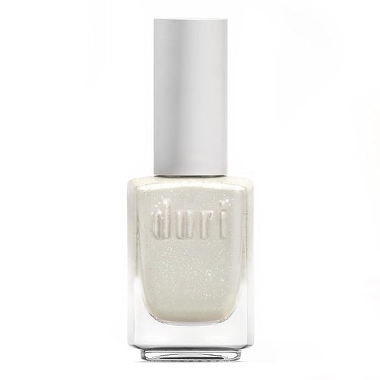 duri Nail Polish, 758 The Struggle Is Real, Pearlescent Shade of White, Full Coverage, Shiny Finish, Fast Drying, Long Lasting, Stylish, 0.45 Fl Oz