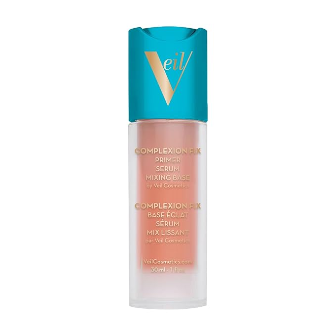 Veil Cosmetics Complexion Fix 3-in-1 Primer - Serum, Mixing Base, Primer - Pore Minimizing - Hydrate, Brighten & Soothe - Smooths Wrinkles & Fine Lines - Extend Makeup Wear - Vegan - Beautiful Skin