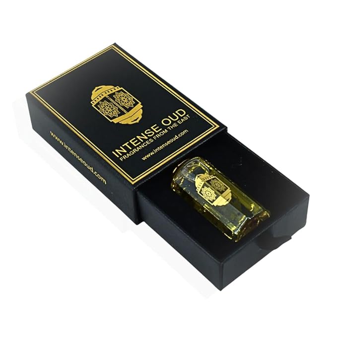INTENSE OUD Yasmeen Al Arab Long Lasting Arabian Perfume Oils for Women 12ML (0.40 OZ) Fragrance Oil with Jasmine, Lemon Zest, Vanilla, Musk & Sandalwood - Concentrated Perfume Oil in Black Gift Box