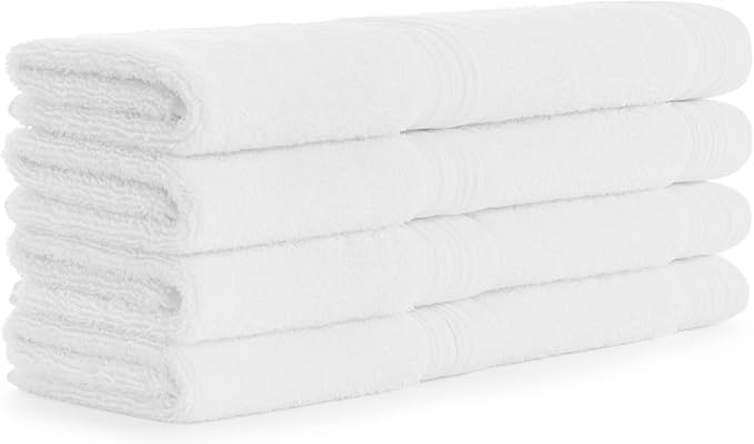Aston & Arden Anatolia Turkish Wash Cloths - Pack of 8-100% Ring Spun Cotton, Soft Plush Absorbent, 600 GSM Low Twist Weave, Premium Towel for Hotel, Spa, Bathroom, 13 x 13 in, Cotton White